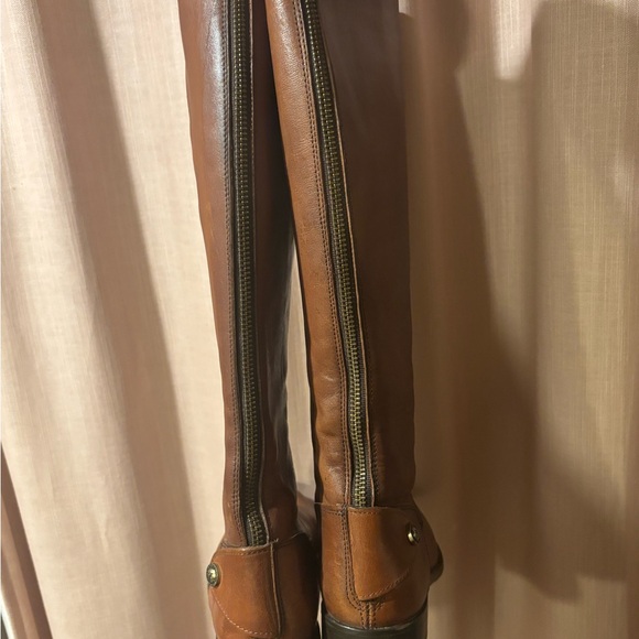 Frye Melissa Back Zip Riding Boots Women’s 6B Cognac Brown Leather Tall - Picture 4 of 6